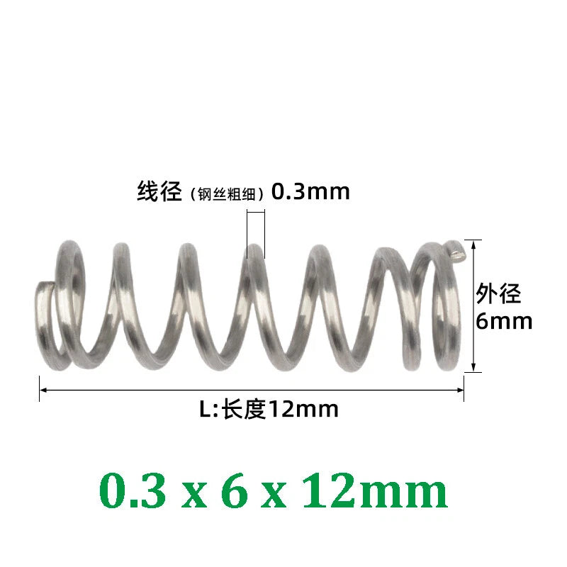Compression Spring 0.2-0.5mm Wire Diameter Pressure Small Spring Stainless Steel