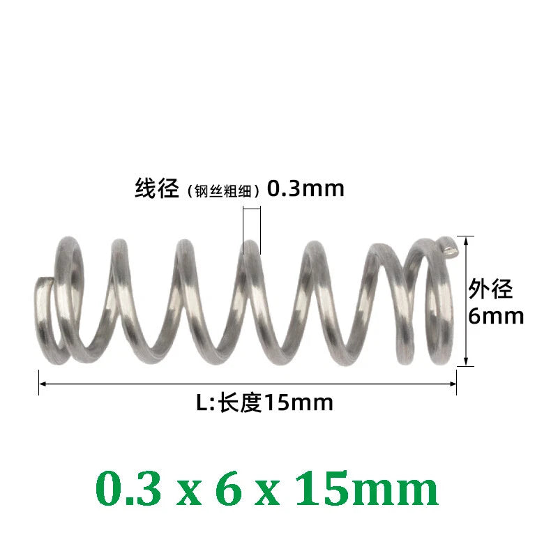 Compression Spring 0.2-0.5mm Wire Diameter Pressure Small Spring Stainless Steel