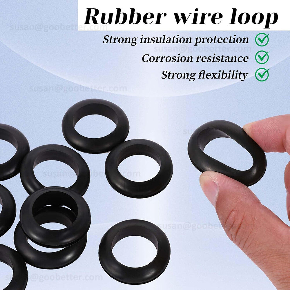 Wiring Grommets - Rubber Open Grommet - Cable Hole Plug Bung Wire Cable Protect
