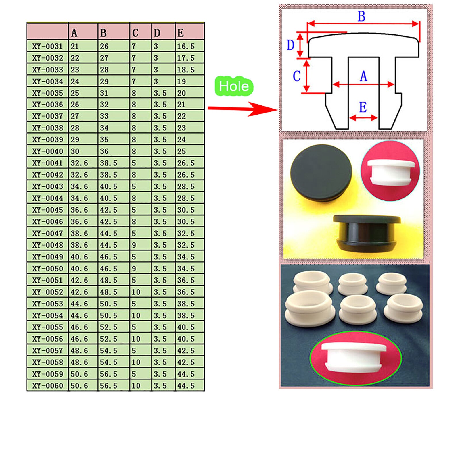 Close-up of silicone seal insert plug showing snap-on lip design for secure fit