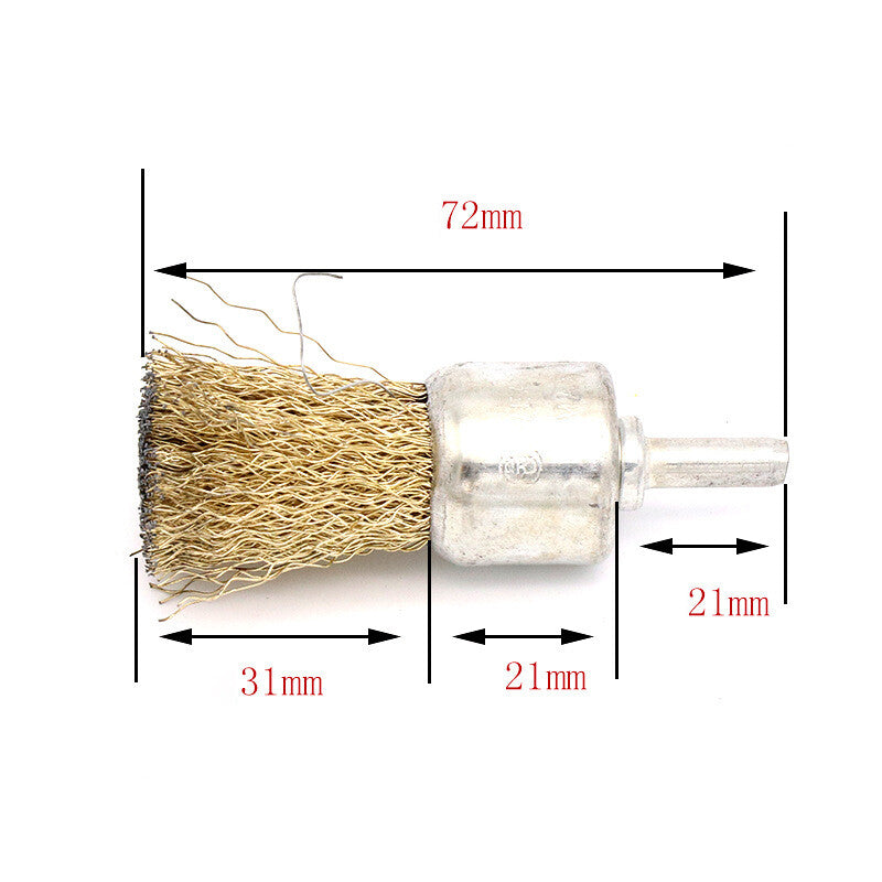 Stacked φ10-100mm Flat Wire Brushes - Multi-size Set for HomeDIYer Bulk Metal Work