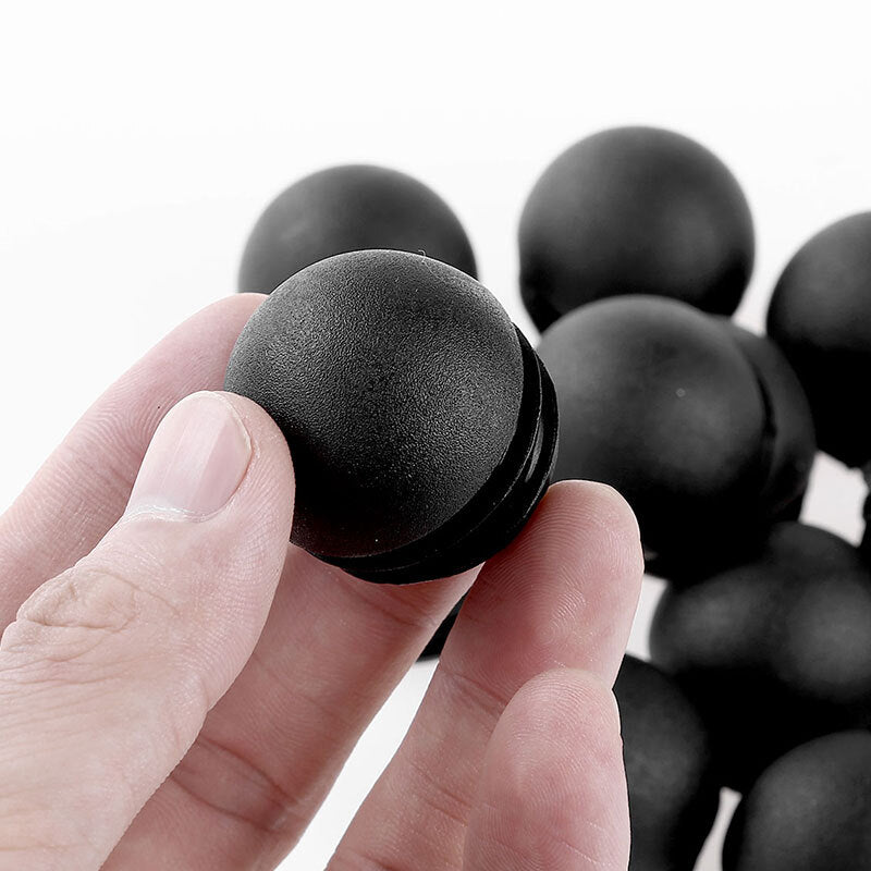 Size comparison display with all dome caps aligned for visual reference