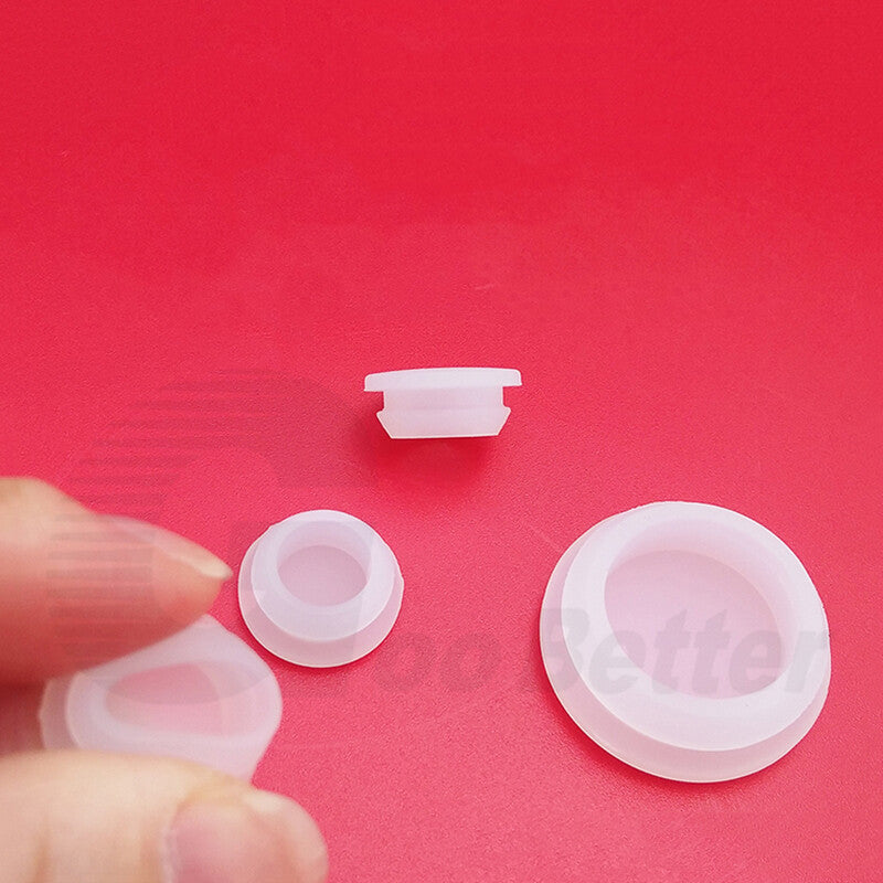 Snap-On Hole Plug Clear Silicone Rubber Blanking Seal Bung Pipe Tube (2.5-60mm)