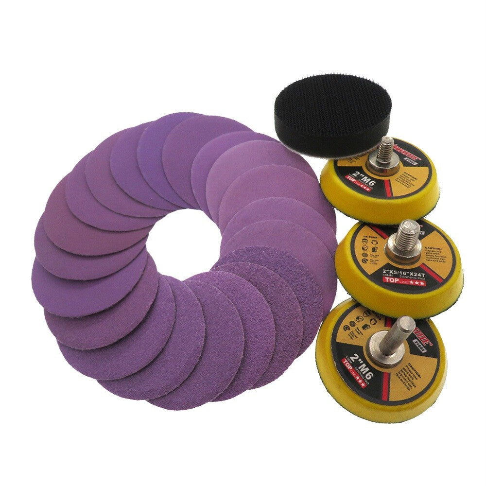 DIY project using a purple sanding disc for a smooth finish on wood.