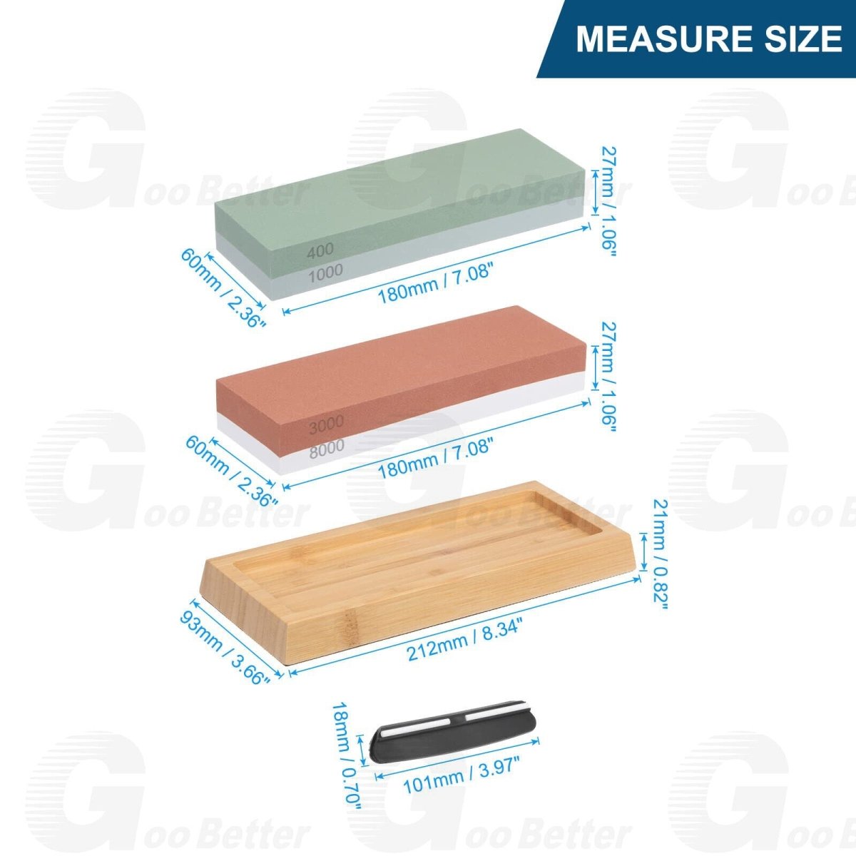 Premium Whetstone Cut knife Sharpener Whet Stone Set 1000/6000 3000/8000 Grit - HomeDIYer