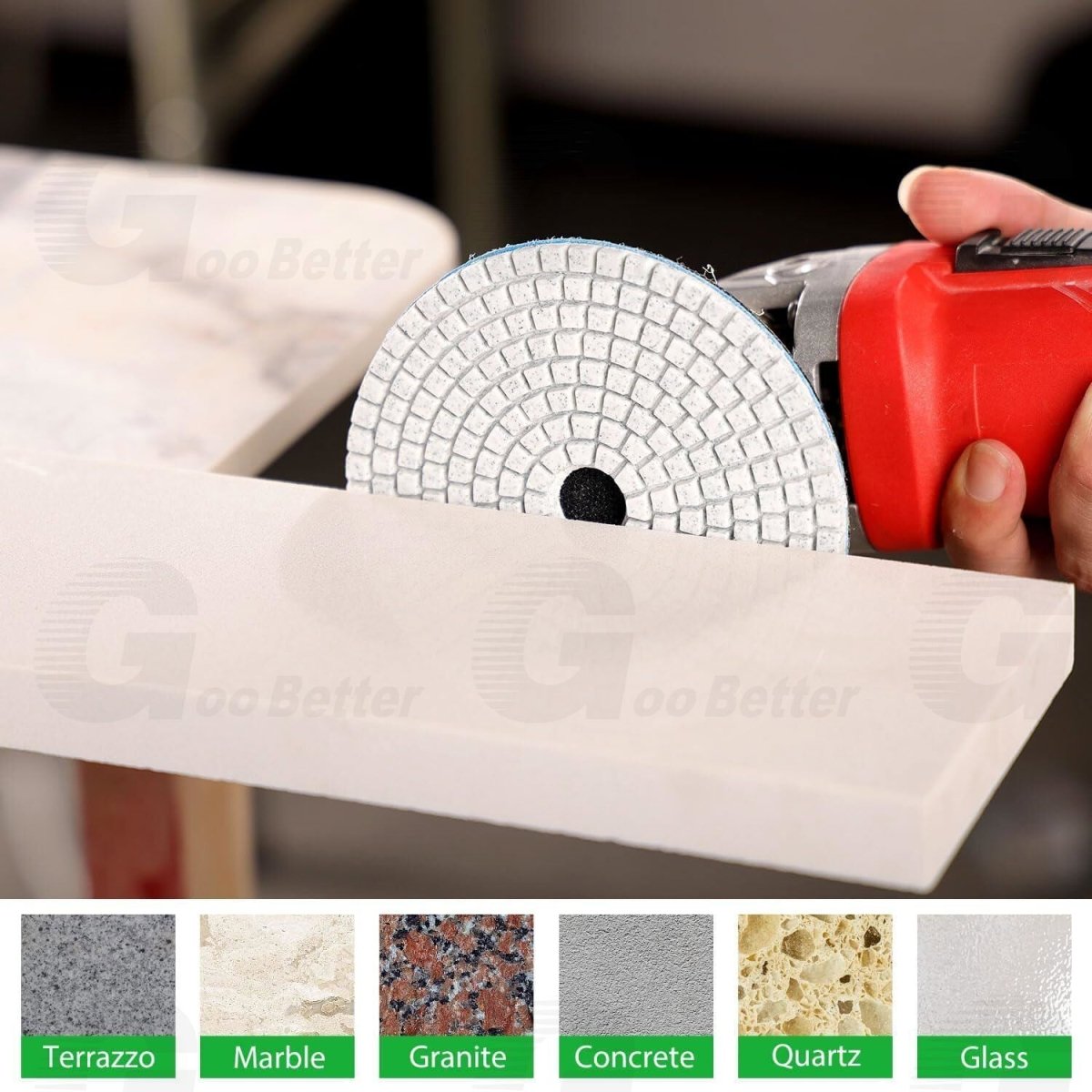 11Pcs 4 inch 100mm Diamond Polishing Pads Kit Wet/Dry for Granite Stone Concrete - HomeDIYer