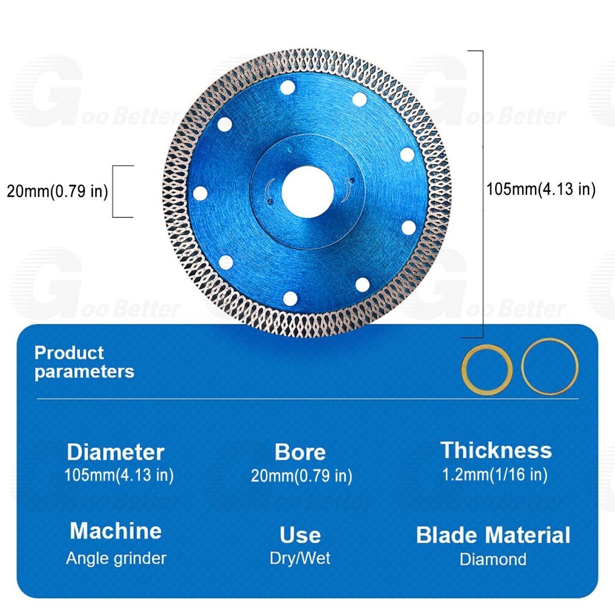 105 115mm Diamond Saw Blade Angle Grinder Discos Para For Cutter Ceramica Tile Stone - HomeDIYer