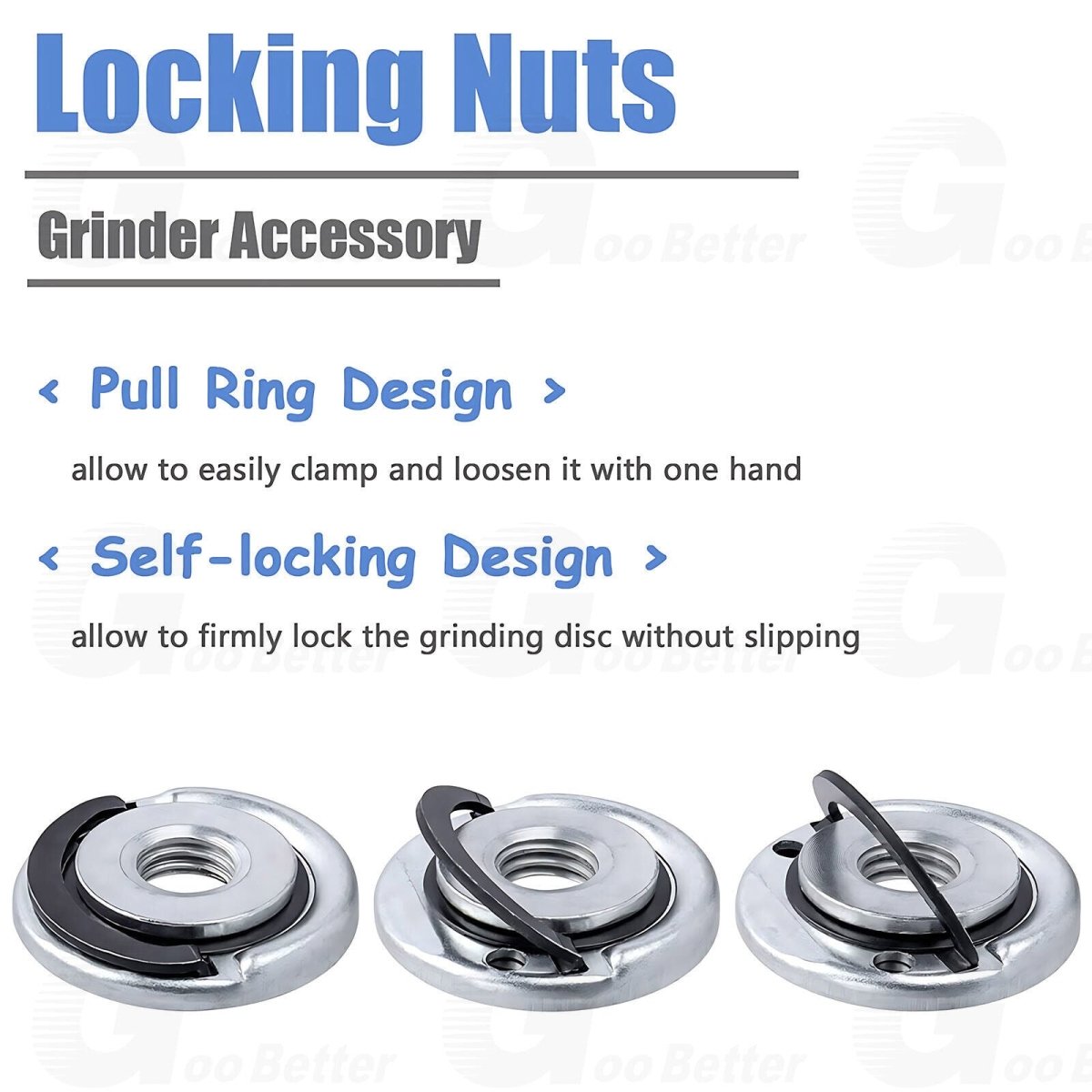 M14 Angle Grinder Flange Nut Quick Change Release Attachments Locking Key Parts - HomeDIYer