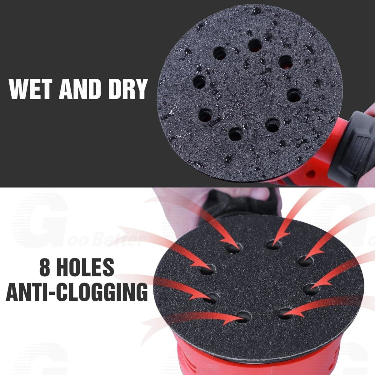 5 Inch 2000 - 10000Grit Sanding Discs Hook Loop Orbital Sander Paper,Interface Pad - HomeDIYer