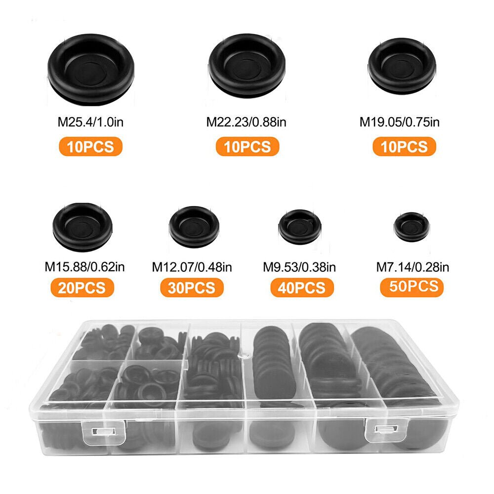 170 pcs cable gland assortment rubber grommets blind plugs body plugs - HomeDIYer