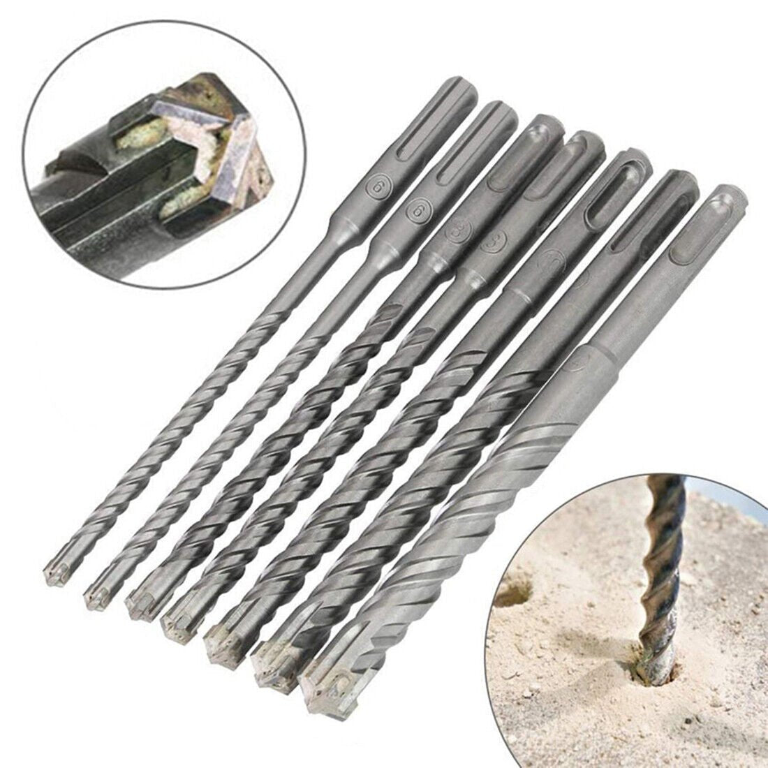 9PCS SDS - plus concrete drill bit set drill bit masonry drill bit set hammer drill bit 5MM - 16MM - HomeDIYer