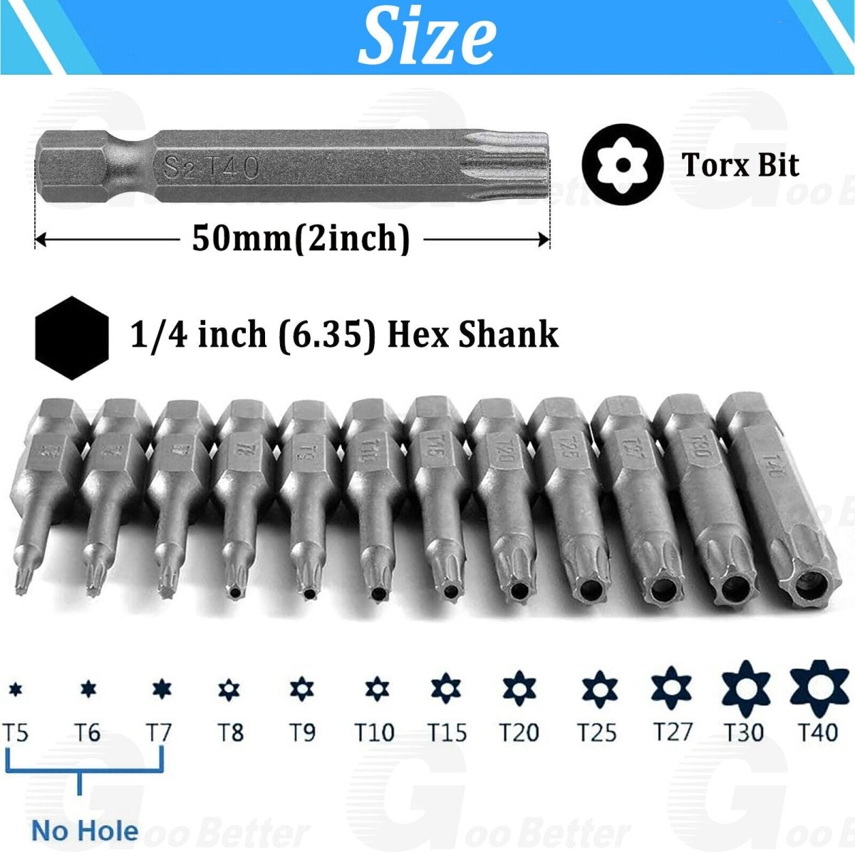 12pc Tamper Proof Star Security Torx Bit Set T5 T6 T7 T8 T9 T10 T15 T20 T25 T30 - HomeDIYer