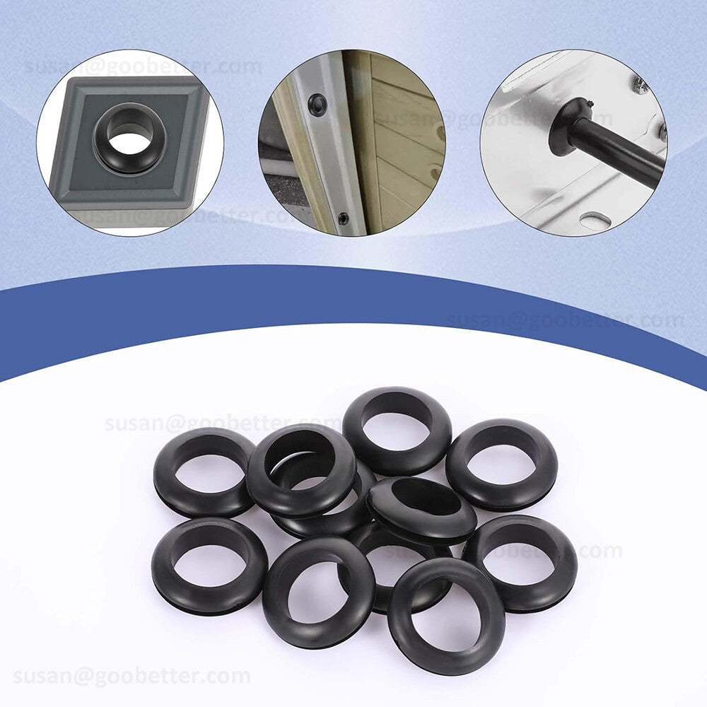 Wiring Grommets - Rubber Open Grommet - Cable Hole Plug Bung Wire Cable Protect