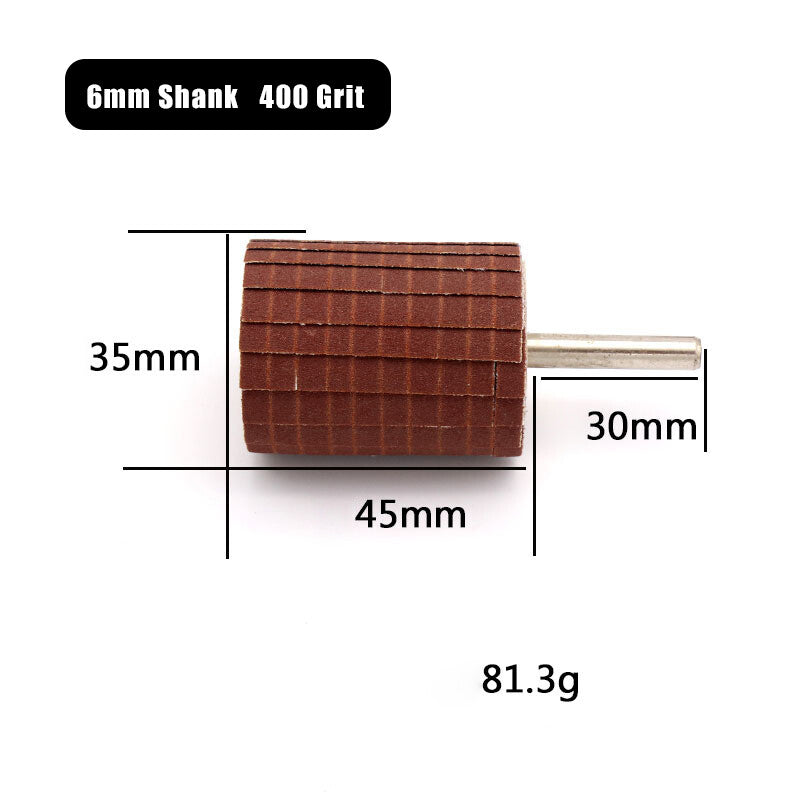 Emery Cloth Sanding Flap Wheel Polishing Grinding Head Abrasive 150-400 Grit