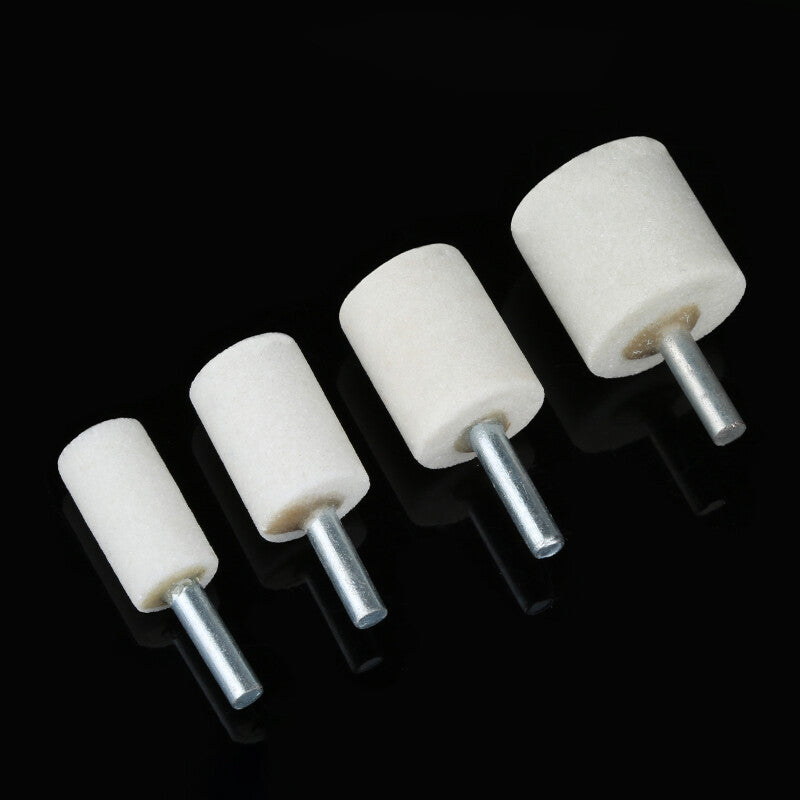 White Corundum Grinding Bit Buffing Sanding Polishing Burr Rotary Tool 6mm Shank