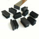10-100mm Black Rectangle Plastic Blanking End Caps Tube Pipe Inserts Plug Bungs