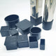 Square / Rectangle Black Rubber Chair Table Feet Stick Pipe Tubing End Cover Cap