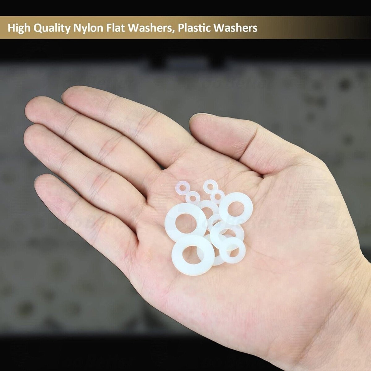 195pcs M3 - M12 White Nylon Flat Washers Set Assorted Seals Washer O - Ring Gasket - HomeDIYer