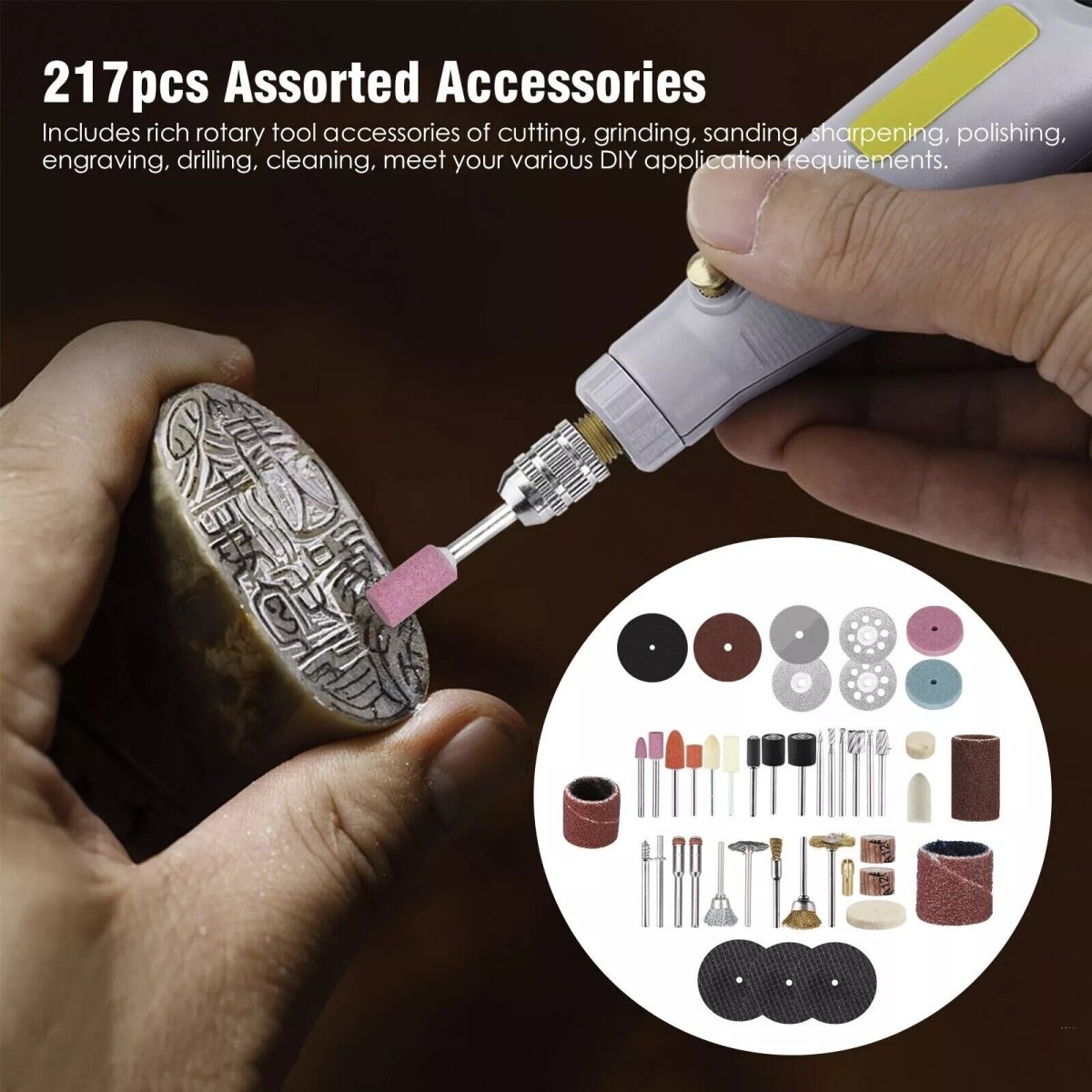 271pcs Rotary Tool Accessories Kit Grinding Sanding Polishing Set for Dremel - HomeDIYer