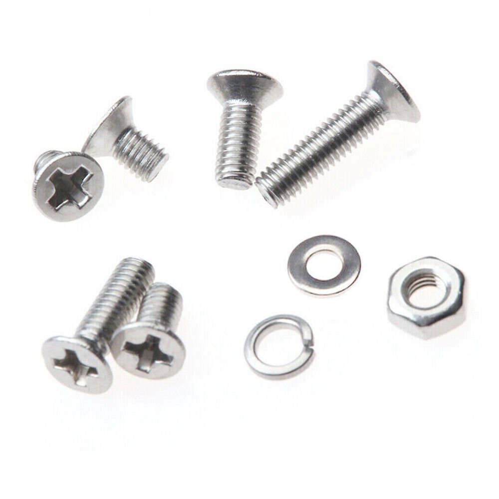 300 PCS M3 countersunk head screws cross nuts washers set stainless steel A2 - HomeDIYer
