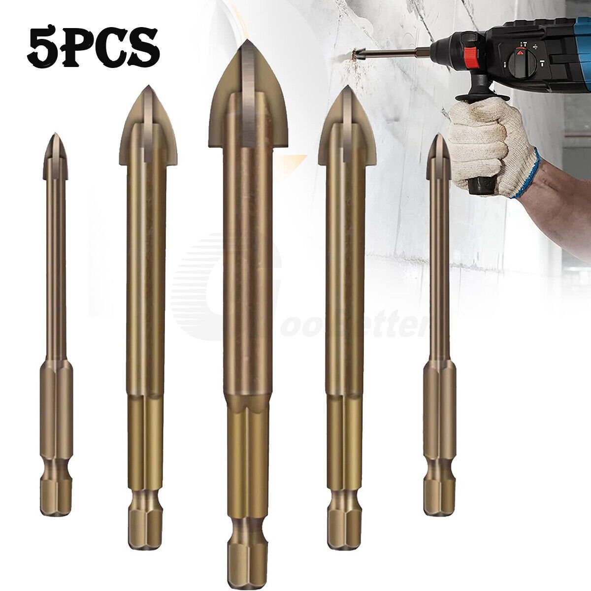 5 Efficient Universal Drilling Tool Cross Alloy Ceramic Triangle Drill Set 3 - 8mm - HomeDIYer