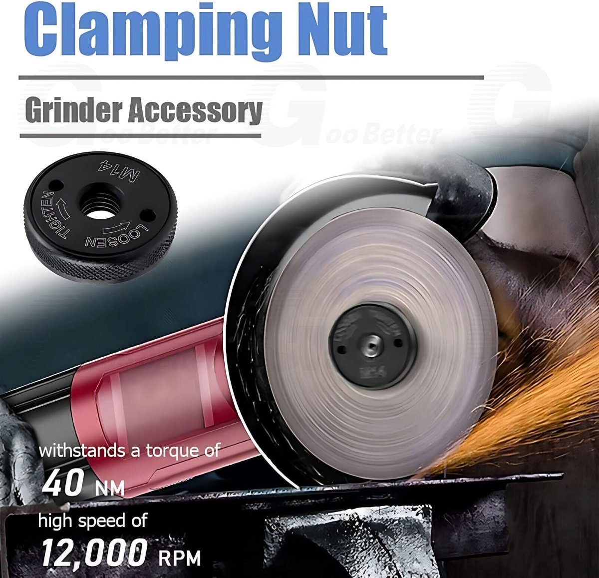 Angle Grinder Quick Change Fast Locking Nut For M14 Thread Grinders Hand Tighten - HomeDIYer