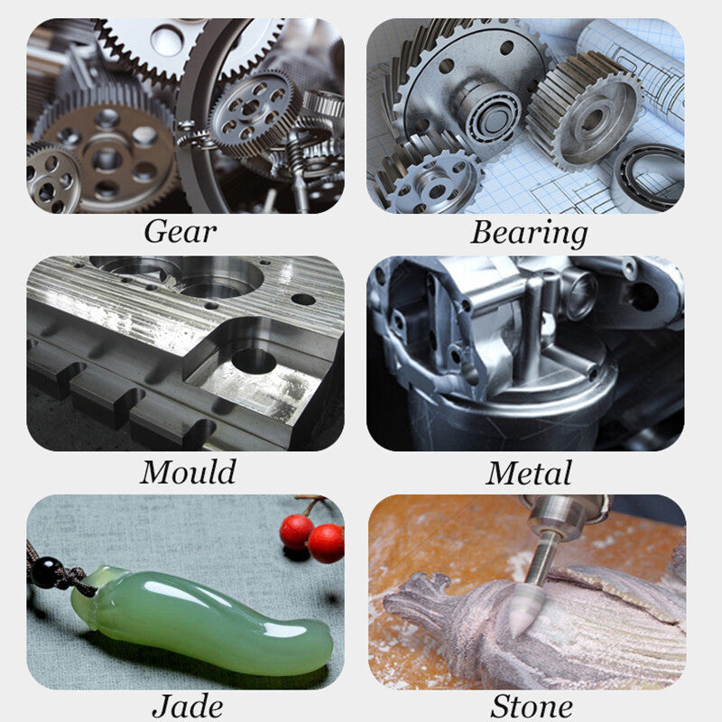 White Corundum Grinding Bit Buffing Sanding Polishing Burr Rotary Tool 6mm Shank