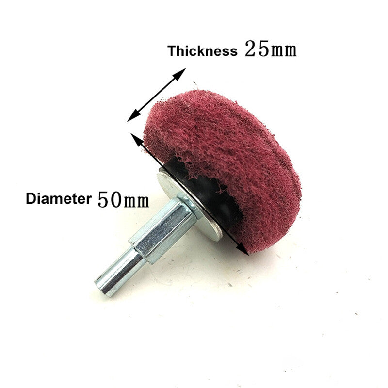 Nylon Fiber Wheel 6mm Shank Dia 50mm - 100mm Abrasive Buffing Polishing Wheel