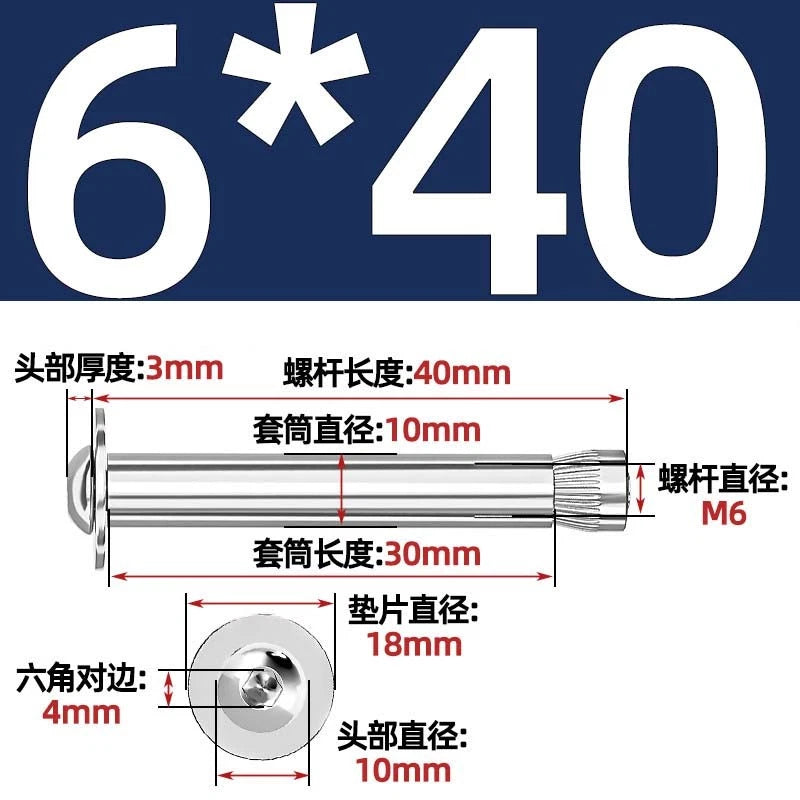 Stainless Steel Expansion Bolts Rawl Bolts for Concrete & Masonry — M6 M8 M10 M12