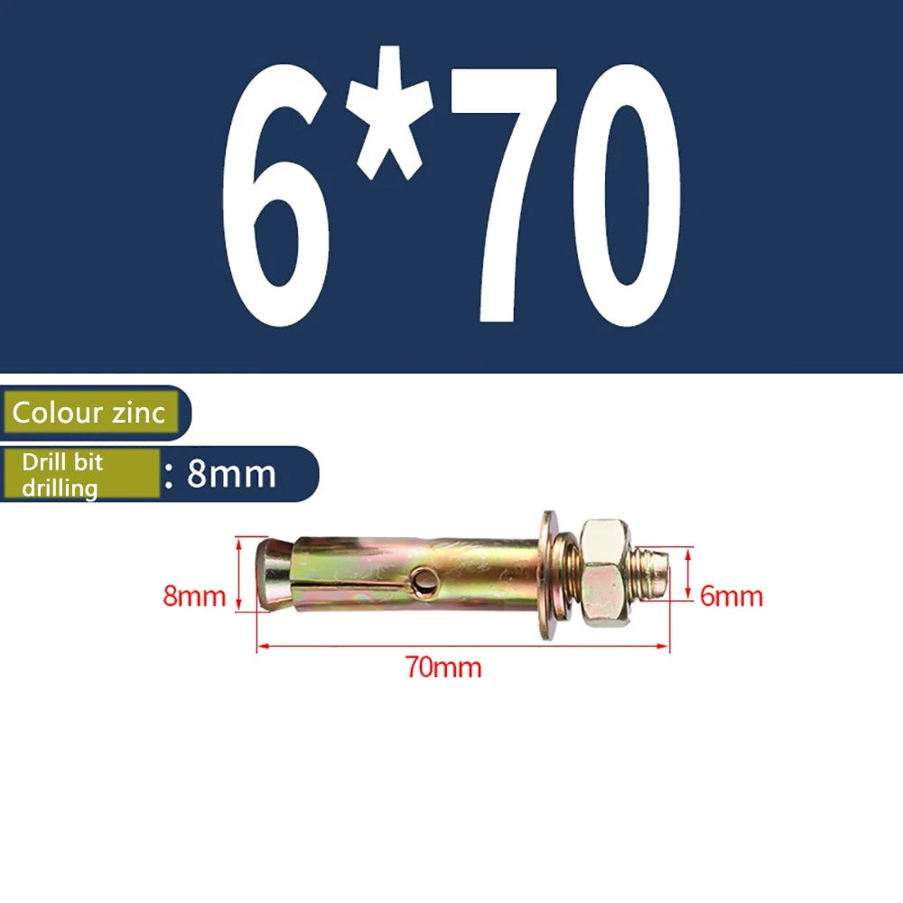 Masonry Concrete Expansion Bolts — Carbon Steel Wall Anchor Screws M6 to M20