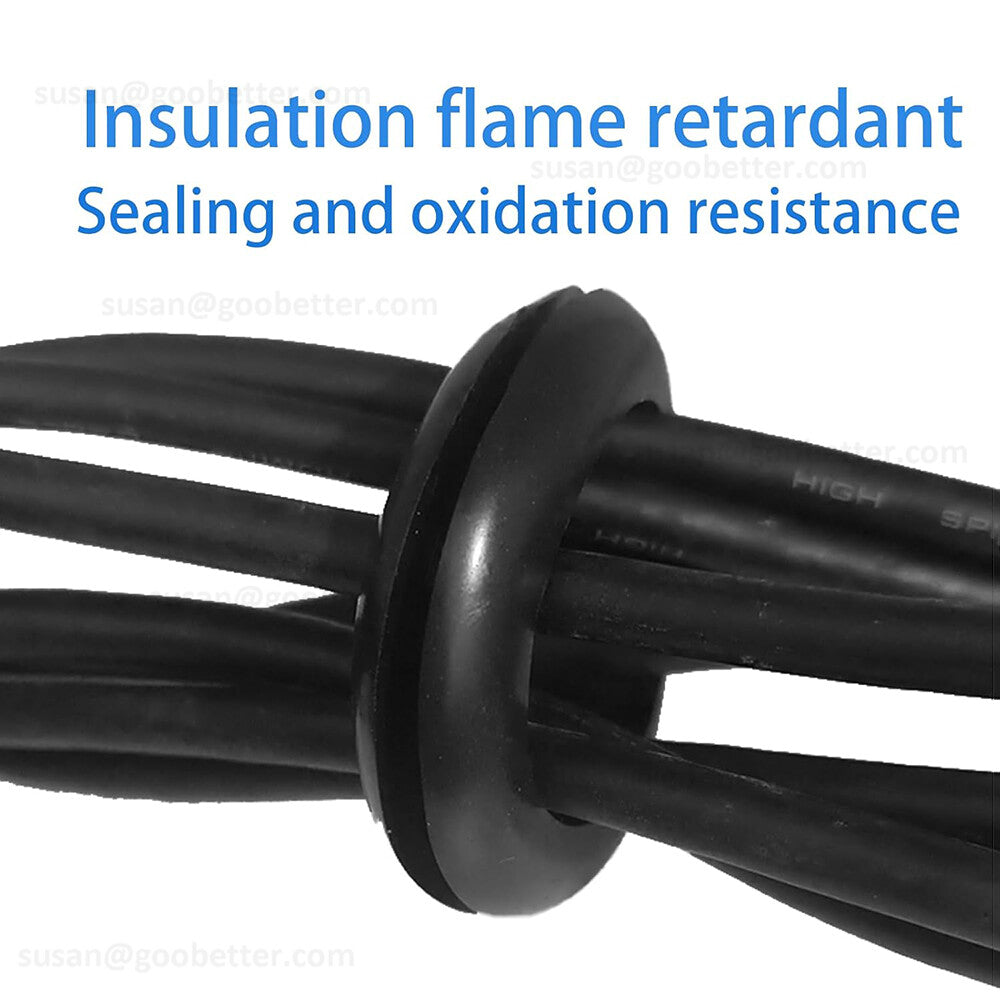 Wiring Grommets - Rubber Open Grommet - Cable Hole Plug Bung Wire Cable Protect