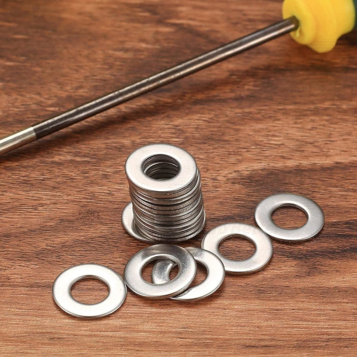900Pcs Flat Washers Assortment Set Zinc Plated Washer For Screws M3 M4 M5 M6 - M10 - HomeDIYer