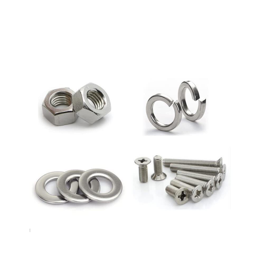 300 PCS M3 countersunk head screws cross nuts washers set stainless steel A2 - HomeDIYer