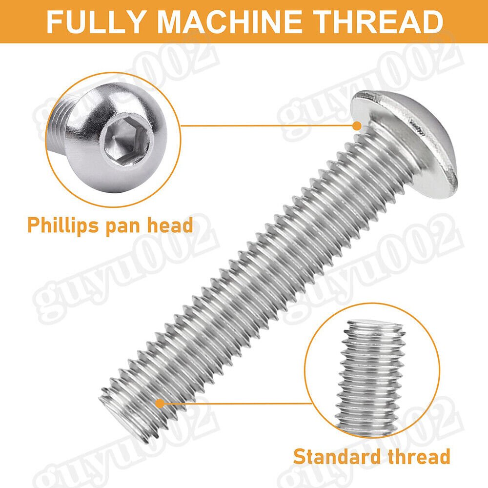 503 pcs pan head screws nuts assortment set stainless steel hexagon socket M3 M4 M5 - HomeDIYer