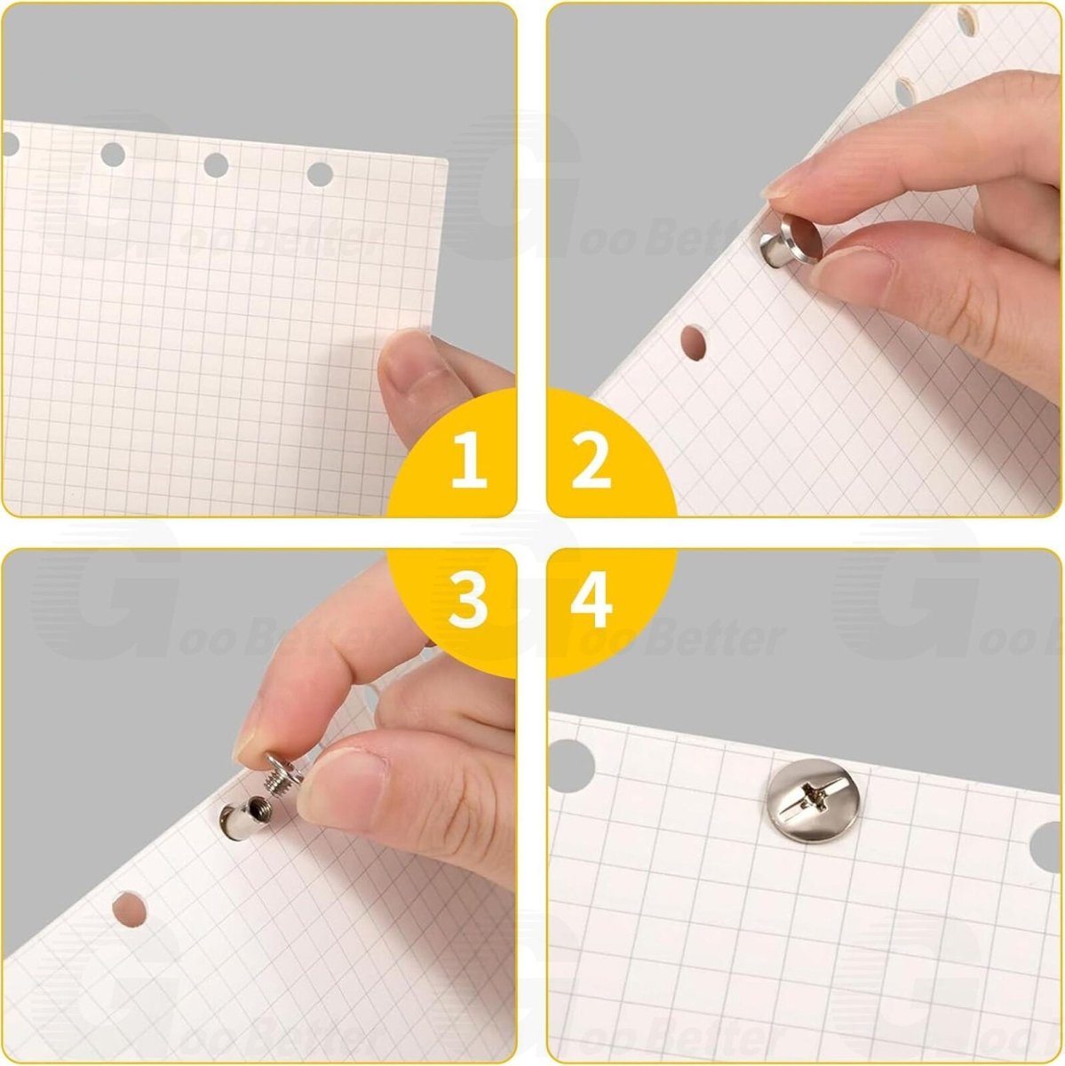 90pcs M5 Chicago Screw Set Binding Rivets Studs for Leather Craft Nickel Plating - HomeDIYer