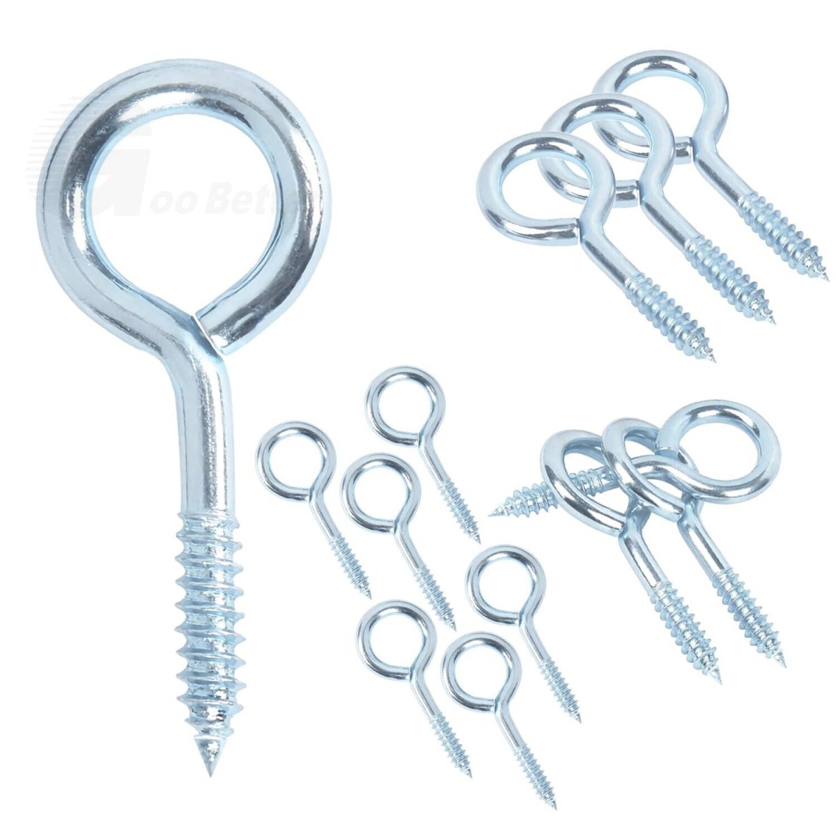 150x eyebolt eyebolt screw ring round wood thread 1 - 4 assortment set - HomeDIYer