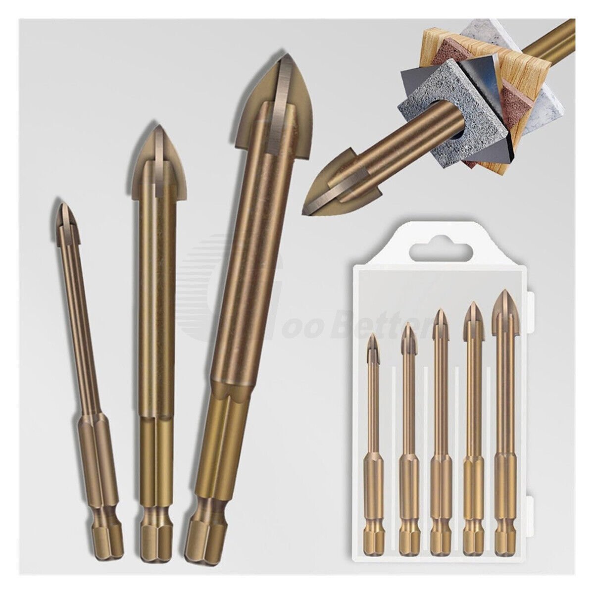 5 Efficient Universal Drilling Tool Cross Alloy Ceramic Triangle Drill Set 3 - 8mm - HomeDIYer