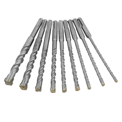 SDS-Plus Concrete Drill Bit Set 5–16mm, 9-Piece Carbide Hammer Drill Bits