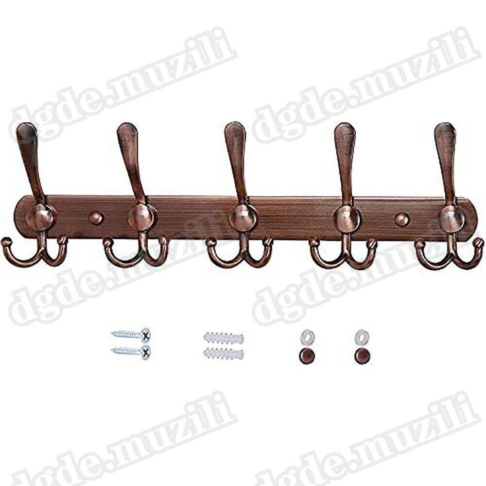 Hook rail coat hooks wall coat rack hooks stainless steel clothes hooks 5 hooks - HomeDIYer