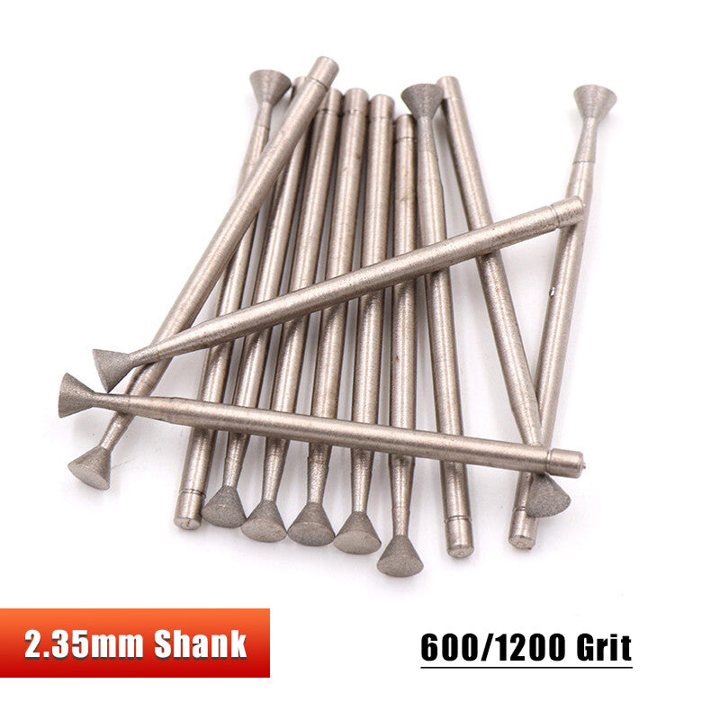 2.35mm Shank Diamond Grinding Head Polishing Heads Jade Carving 600/1200 Grit