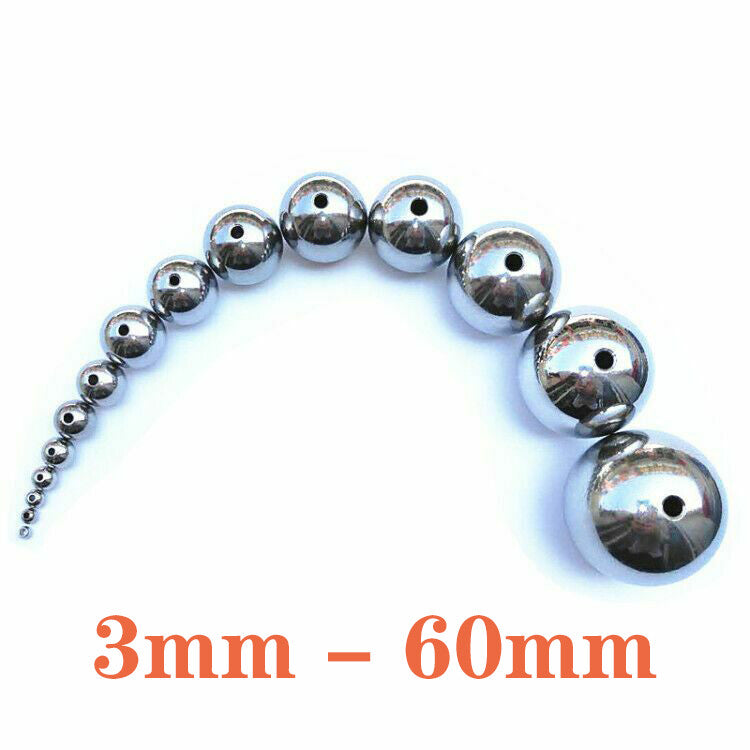 Through hole beading round stainless steel balls (various sizes)