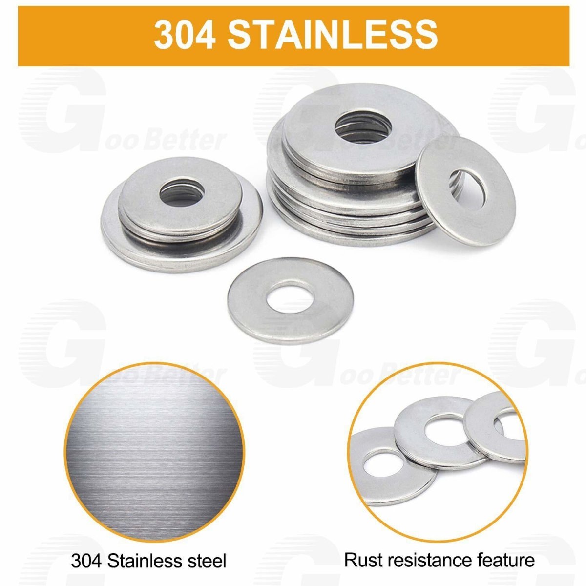 900Pcs Flat Washers Assortment Set Zinc Plated Washer For Screws M3 M4 M5 M6 - M10 - HomeDIYer
