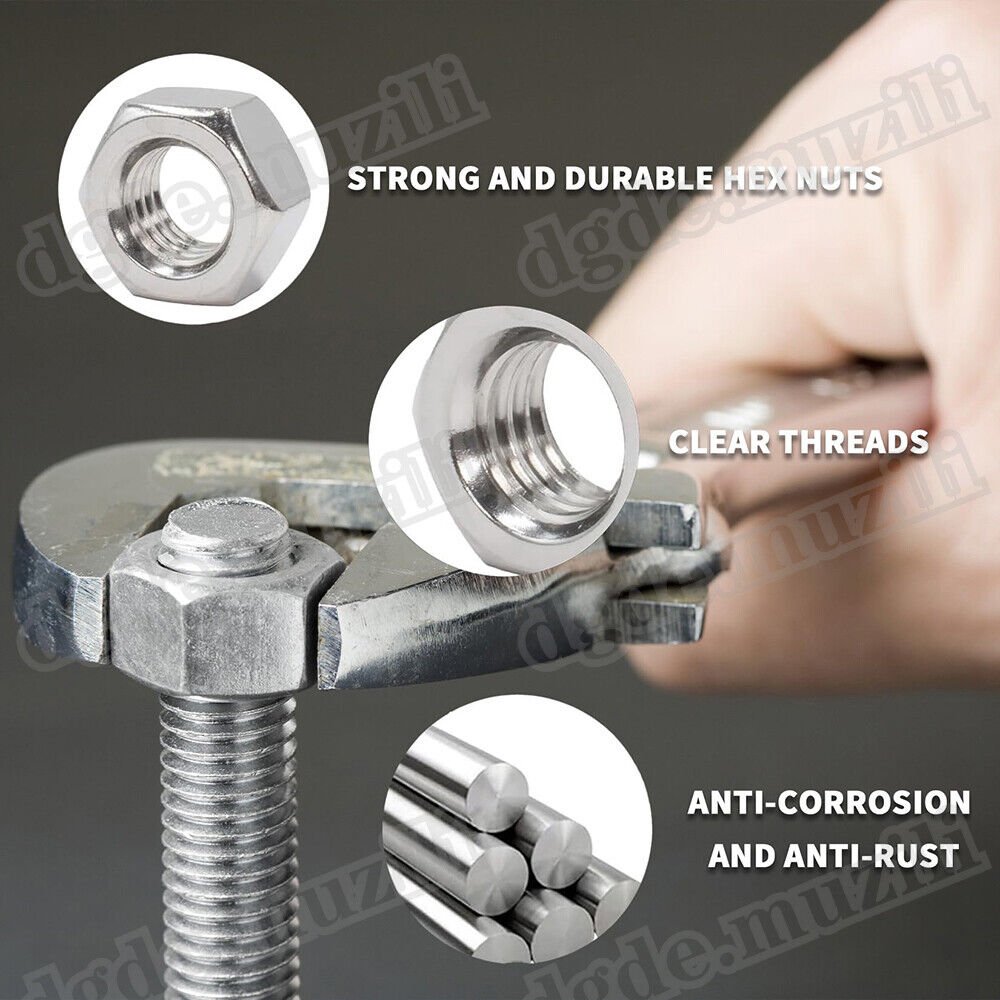 230 pcs hexagon nuts nuts assortment DIN 934 stainless steel metric M3 M4 M5 - M8 - HomeDIYer