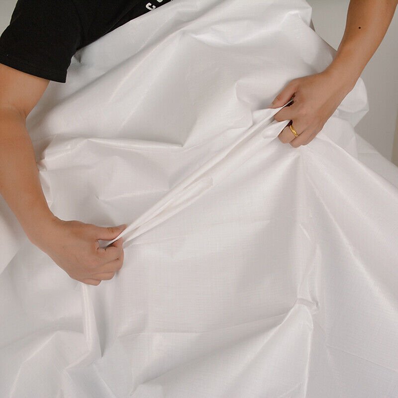 Heavy Duty Waterproof Tarpaulin Tarp Camping Tent Ground Cover Sheet ( White ) - HomeDIYer