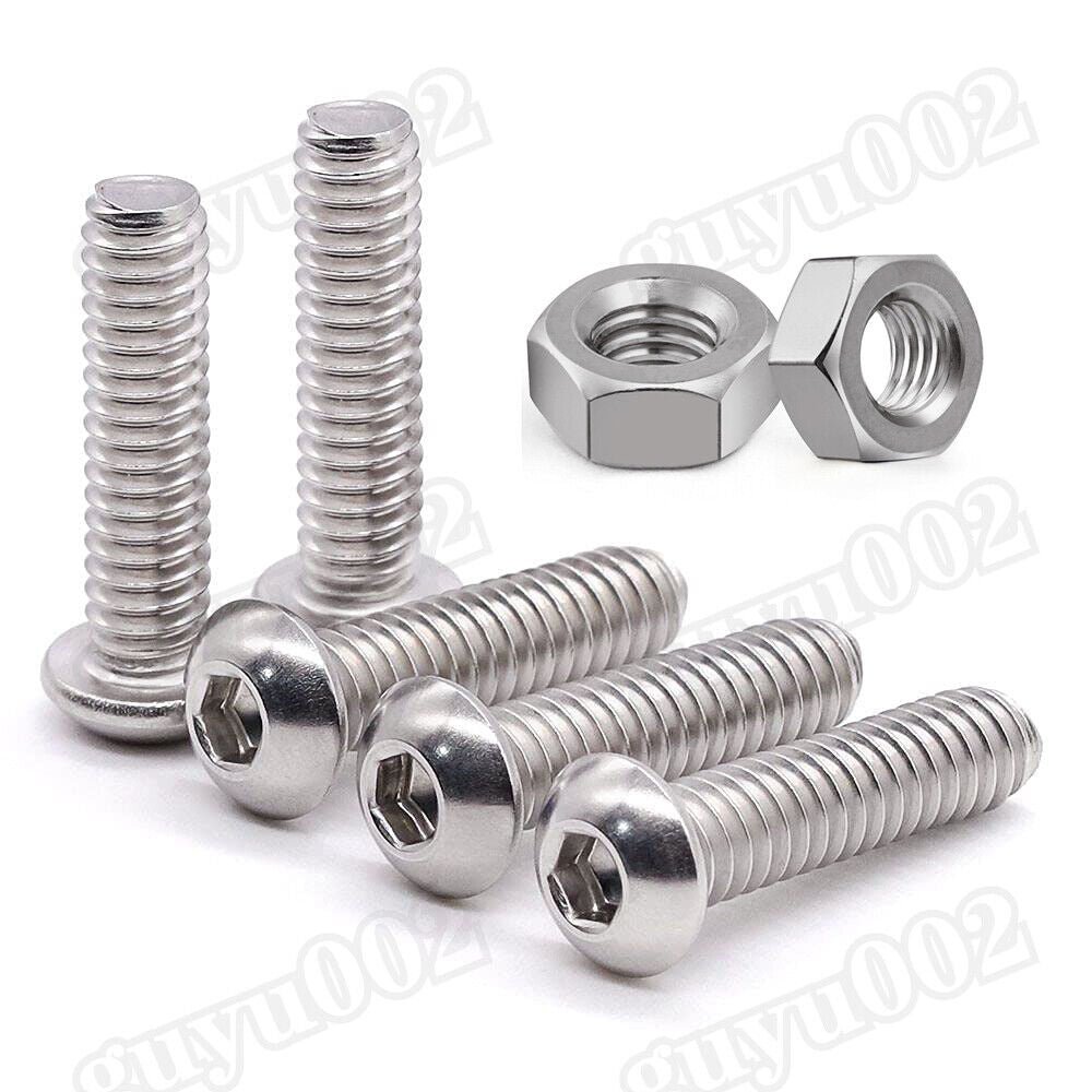 503 pcs pan head screws nuts assortment set stainless steel hexagon socket M3 M4 M5 - HomeDIYer