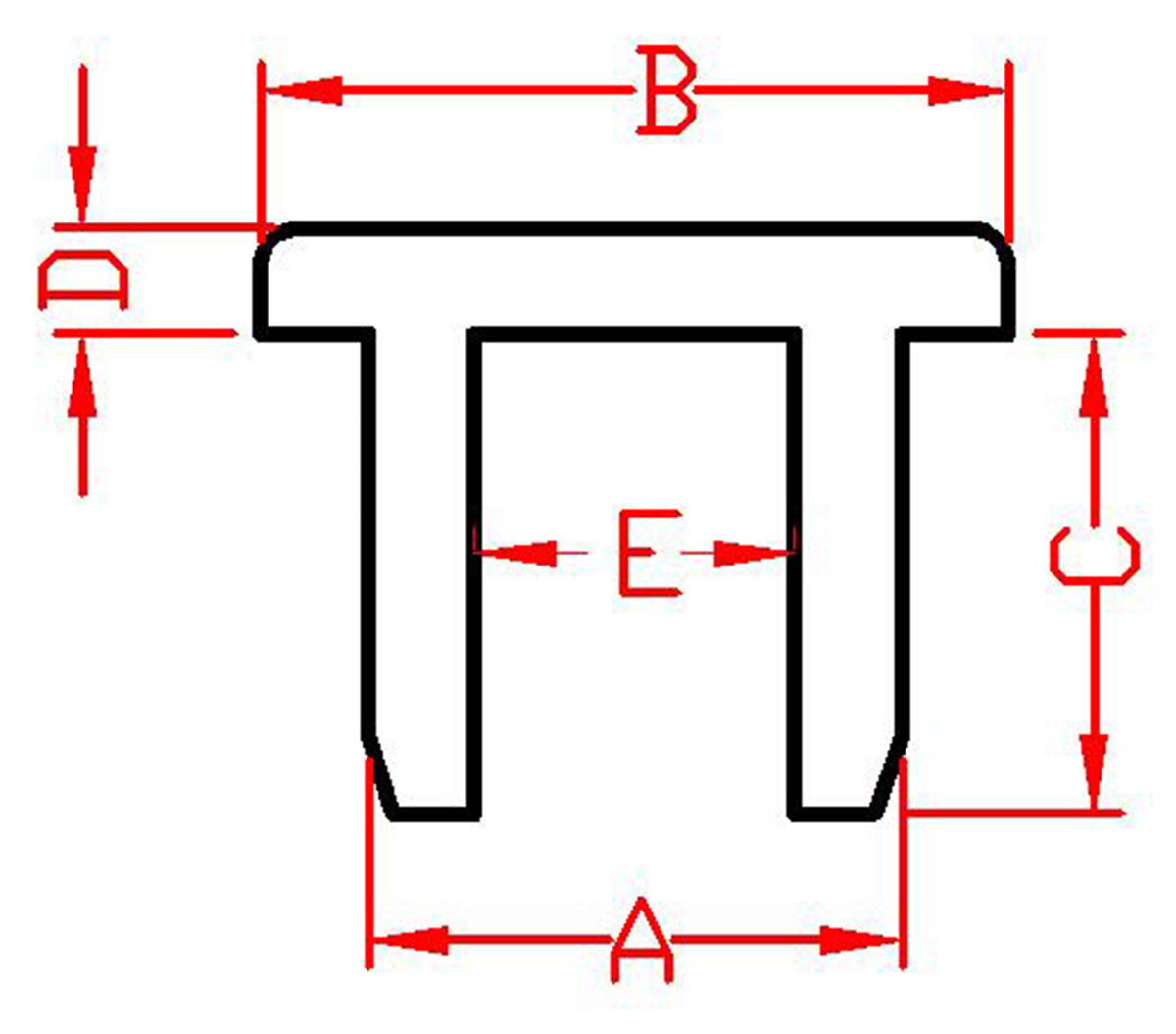 Cross-section view showing hollow silicone plug vs solid end cap construction