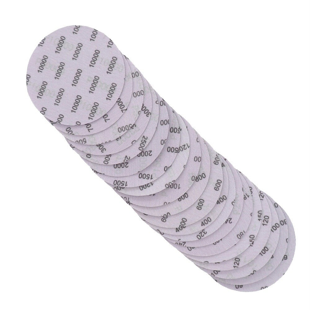 Angled Top View 5 Inch 125mm Purple Sandpaper - Wet And Dry Sanding Discs (HomeDIYer)