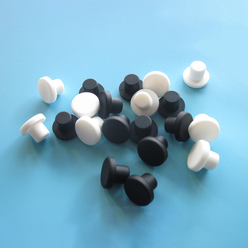 Black Silicone Rubber Hole Plug Blanking End Cap Inserts Bung Solid Plugs 2.7mm~14mm