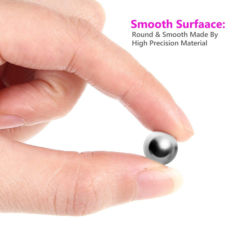 Close-up of 3/4"(19mm) stainless steel smooth precision balls
