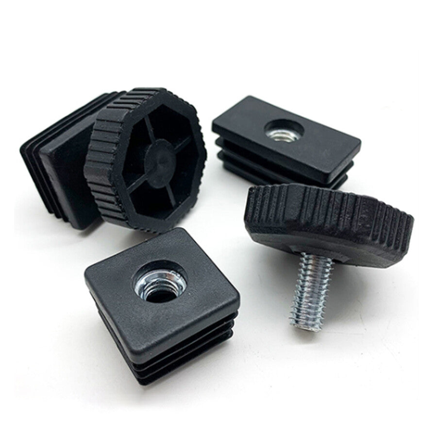 M8 Nut Plug Inserts End Cap + Adjustable Table Foot Furniture Leveling Feet 39mm